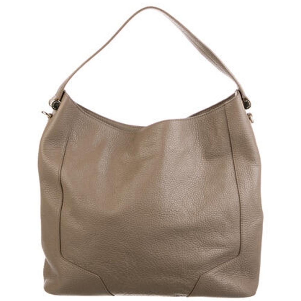 Furla Pebbled Leather Hobo Bag Beige